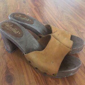 Vintage candies, chunky slip on clogs sandals, size 10
